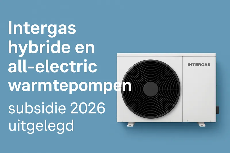 Intergas warmtepompen – subsidie 2026 uitgelegd